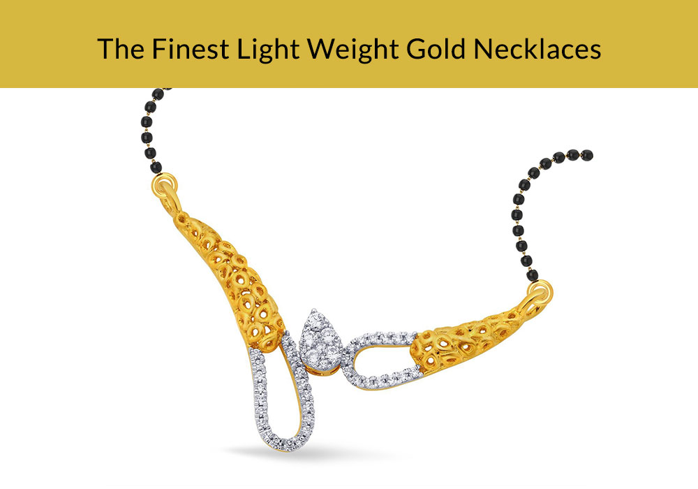 Light weight gold necklaces India